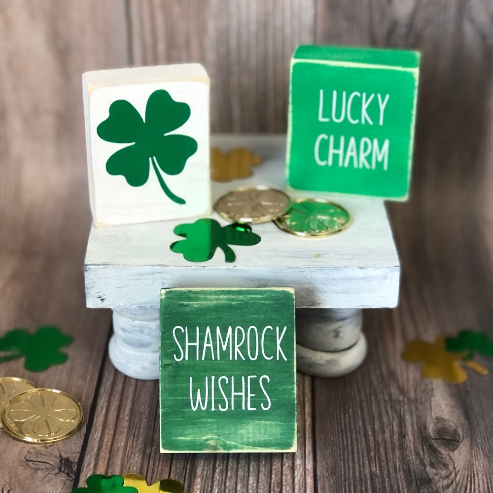 COPY - Set of 3 Mini St. Patrick's Day Wood Signs
